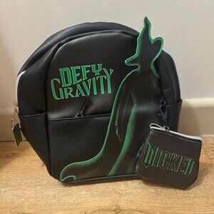 Wicked Elphaba Defy Gravity Mini Backpack with Coin Purse Black & Green